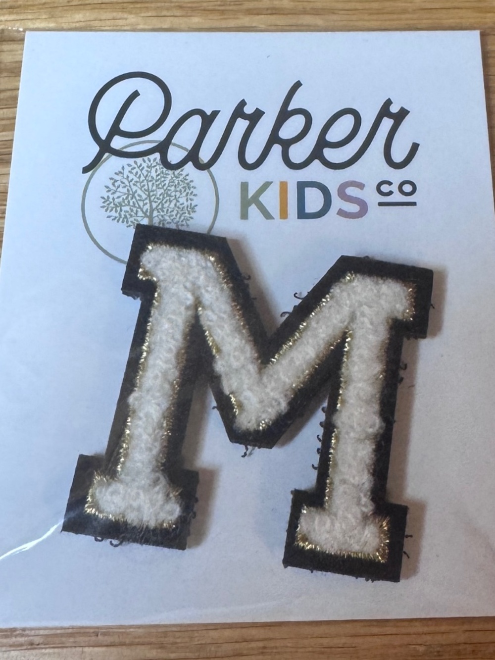 New Parker Kids Co Patch Letter "M" 1 1/2 In DIY Sewing Embroidered Patch Cute